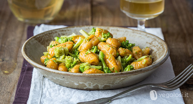 gnocchi di patate dolci broccoli