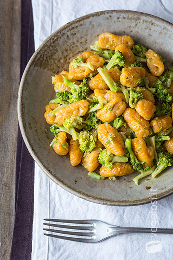 gnocchi di patate dolci broccoli
