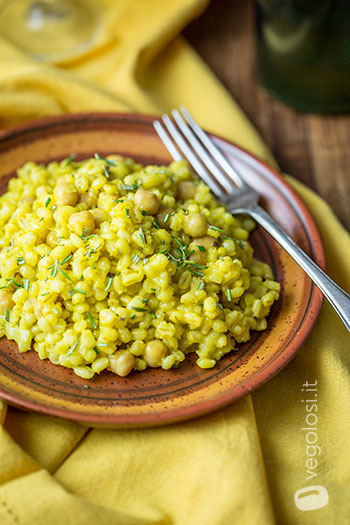 orzotto zafferano ceci
