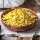 Tagliolini con finocchi al limone e briciole di tempeh