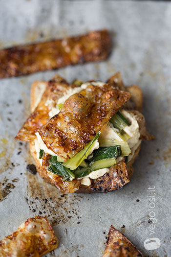 Bacon vegan di carta di riso