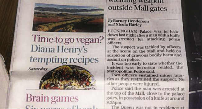 daily telegraph vegan