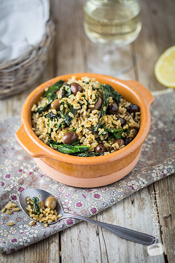 Avena al cavolo nero, olive e limone