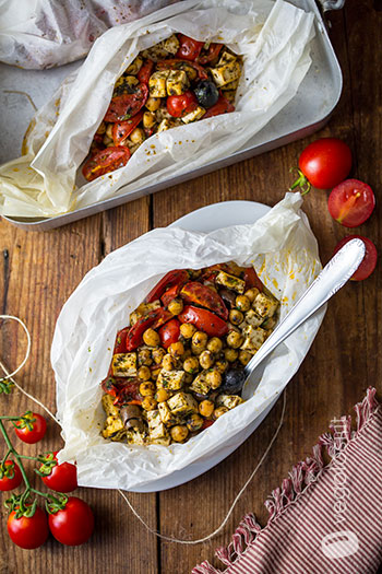 Cartoccio di mare ai ceci e tofu