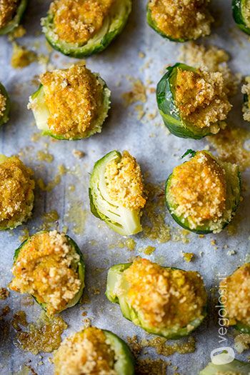 Cavoletti di Bruxelles ripieni di tofu affumicato