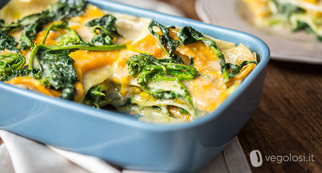 lasagne zucca cime rapa