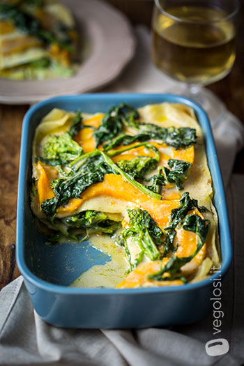 lasagne zucca cime rapa