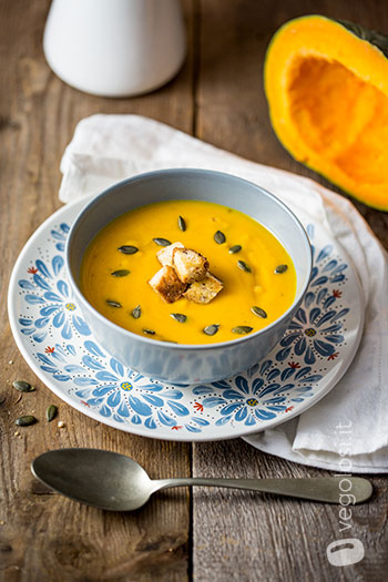 vellutata cremosa di zucca e patate