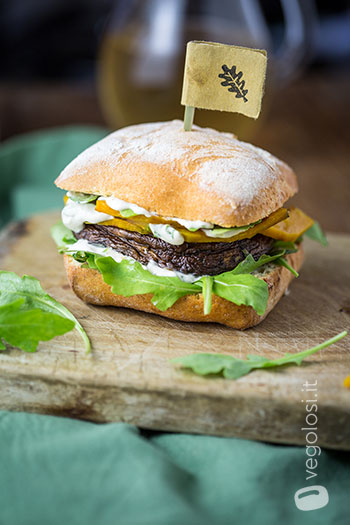 portobello burger pomodori secchi zucca crema cipolle