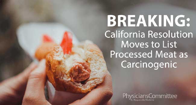 California risoluzione carne processata