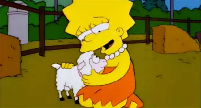 Lisa Simpson vegetariana