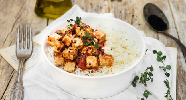 Riso basmati con tofu alla pizzaiola