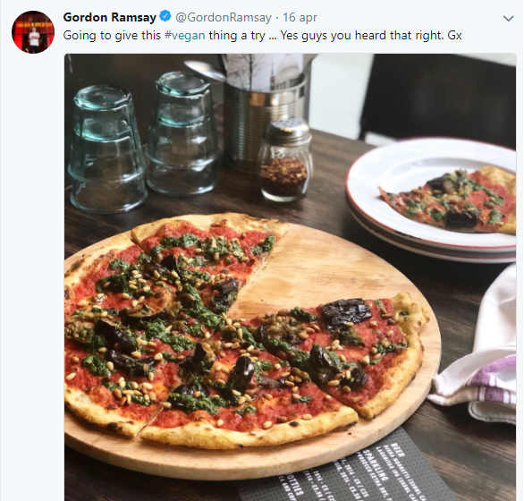 Gordon Ramsay Twitter Vegan