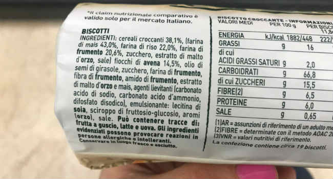 Gran Cereale croccante ingredienti