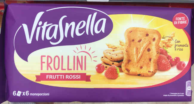 Vitasnella biscotti frutti rossi vegan