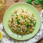 Riso basmati al limone, noci e prezzemolo