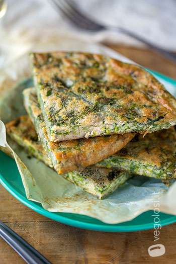 Frittata senza uova con farina di grano saraceno alle bietole