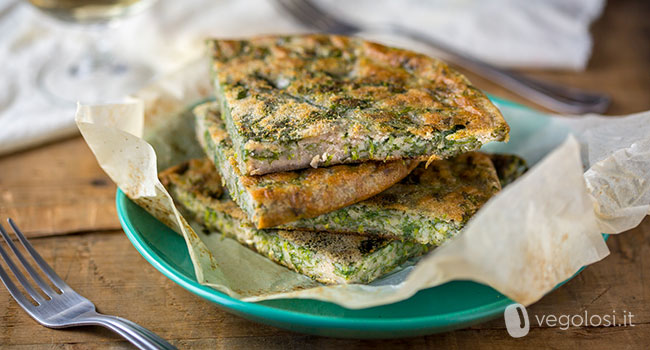 Frittata senza uova con farina di grano saraceno alle bietole