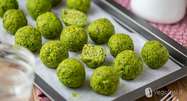 Polpette di quinoa alle cime di rapa