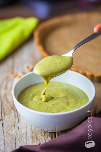 Crema pasticcera al pistacchio vegana