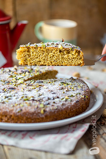 Torta vegana ai pistacchi