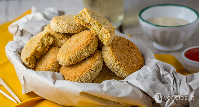 Nuggets di ceci vegani al forno