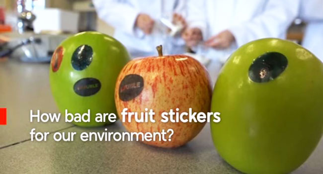 Etichette biodegradabili frutta