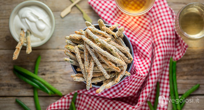 Fagiolini impanati al forno