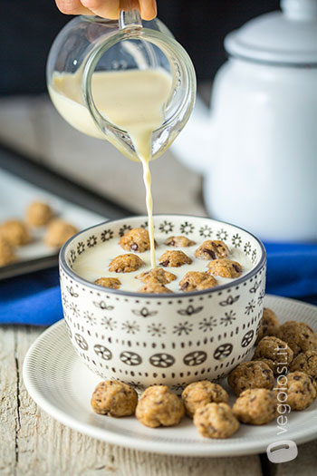 Mini biscotti vegan da colazione al cioccolato