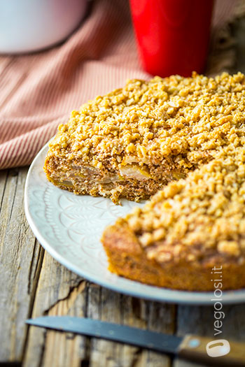 Torta pere e mandorle vegana