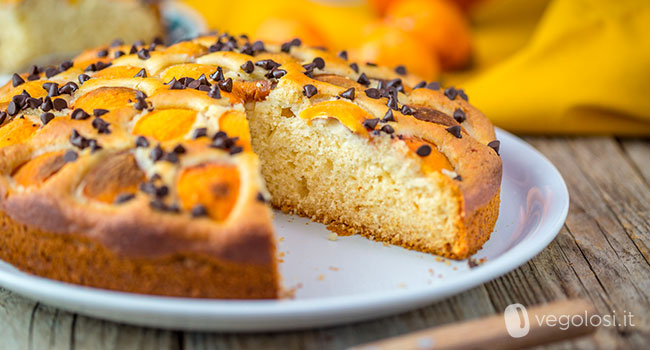 Torta vegan alle nespole e gocce di cioccolato