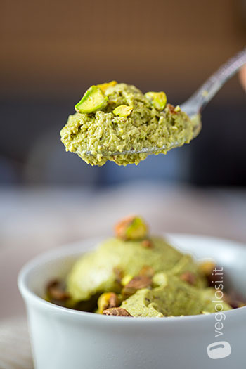 Gelato vegan al pistacchio e avocado