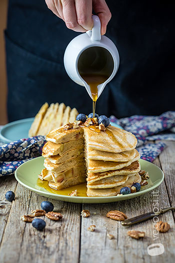 Pancake vegani alle mele