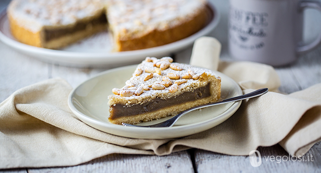 Torta della nonna vegan al caffè