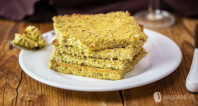 Flat bread senza glutine con broccoli e mandorle