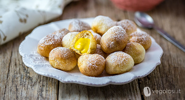 bignè vegan ripieno con pasta choux senza uova