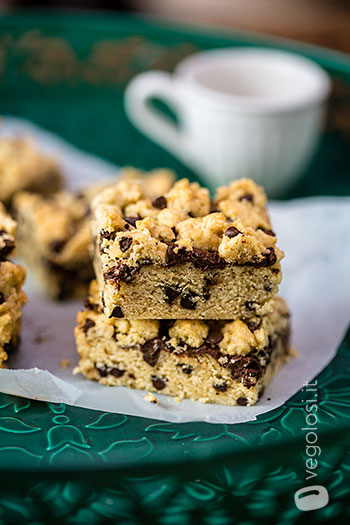 Barrette di cookies al cioccolato fondente