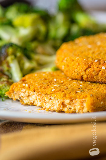 hamburger di patate dolci e tofu