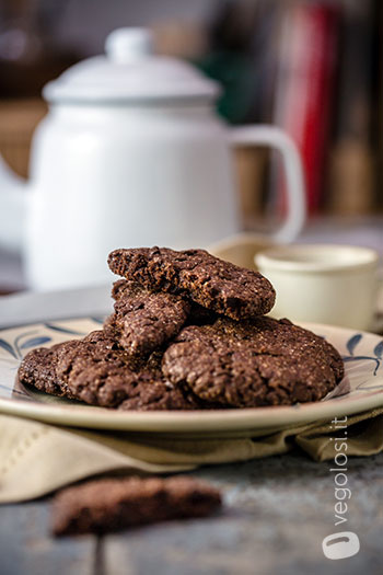 cookies vegani al doppio cioccolato