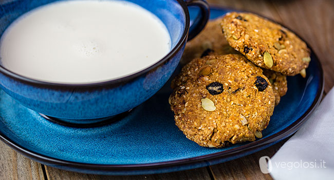 Cookies senza zucchero ai semi e frutta secca