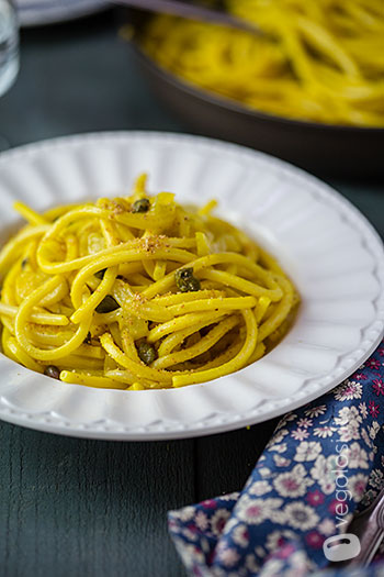 Spaghetti finocchi zafferano e capperi