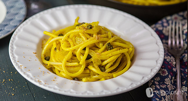 Spaghetti finocchi zafferano e capperi