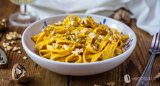 tagliatelle con crema di carote