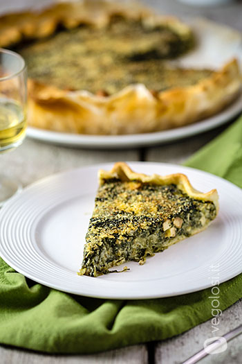 torta salata vegana cipollotto