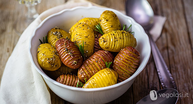 patate hasselback con lemon juice