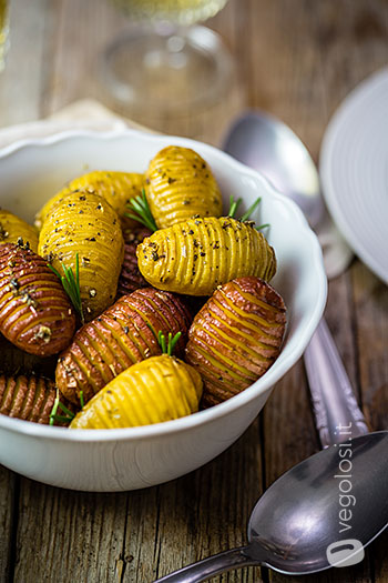 patate hasselback con lemon juice