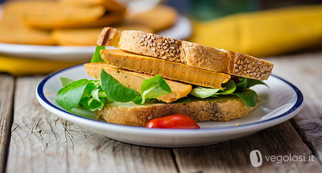 Frittatine di ceci vegan alla senape e pomodoro