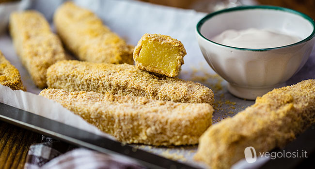 Bastoncini di polenta al forno