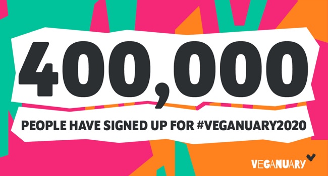 400.000 persone hanno provato Veganuary