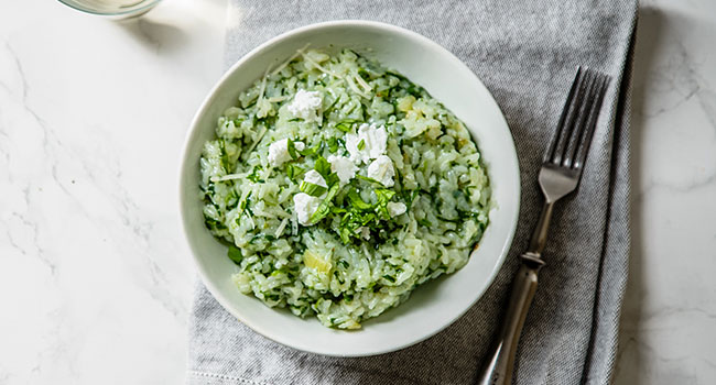 Risotto alle ortiche vegan